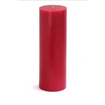 Zest Candle CPZ-098-12 3 x 9 in. Red Pillar Candles, 12PK CPZ-098_12